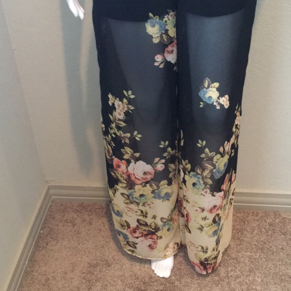 Sheer Illusion Flowy Pants - Picture 5 of 5